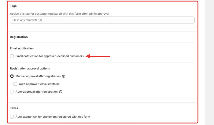Multi-step Settings step