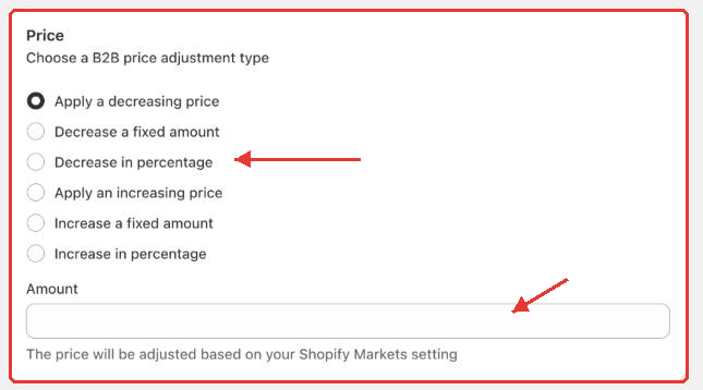 Price section