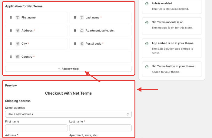 Net Terms request form